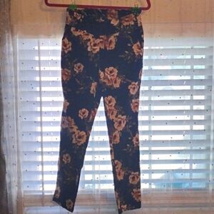Jules Leopold Woman's Multicolor Floral Print Pants, Size: XS/TP